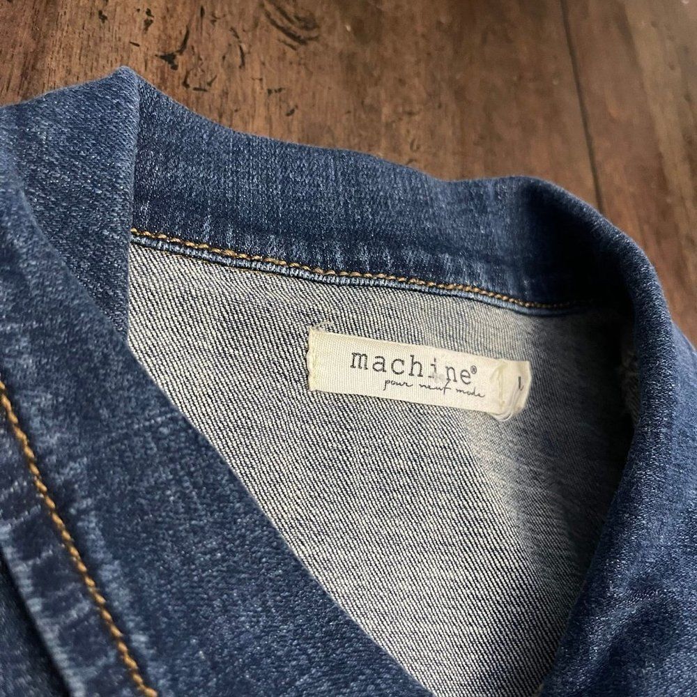 Machine Shredded Denim Jacket - Picture 4 of 9
